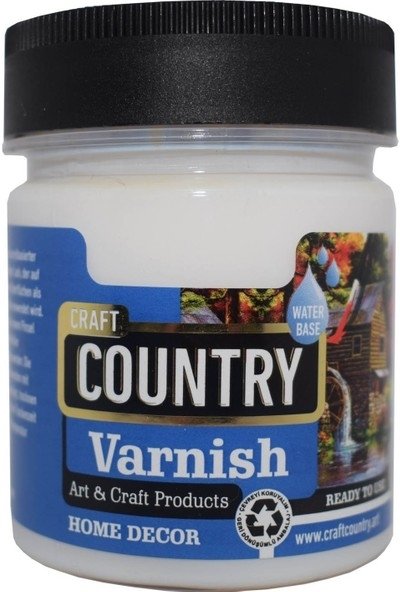 Country Hobi Boyası Su Bazlı Vernik 801 Parlak 120cc