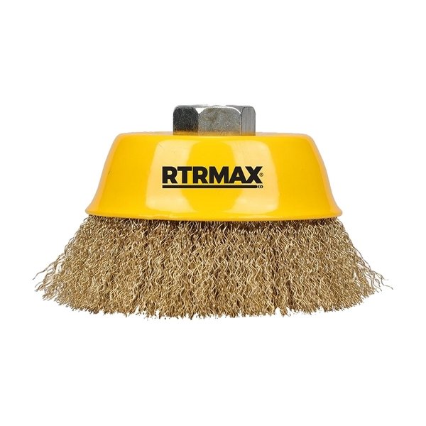 RTRMAX SAÇAKLI ÇANAK TEL FIRÇA 100MM RH22210