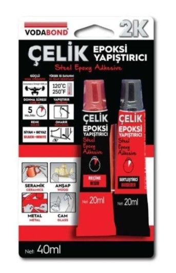 VODABOND 2K ÇELİK EPOKSİ YAPIŞTIRICI 20*20 ML