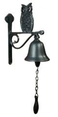 ANTİK BRONZ KAPI ÇANI BAYKUŞ OKSİT G-35