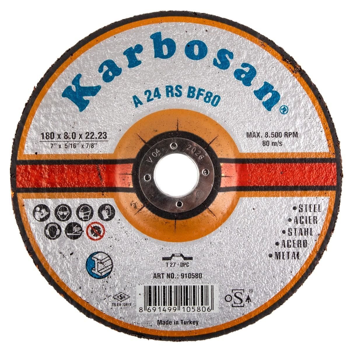 KARBOSAN TAŞLAMA TAŞI 180MM