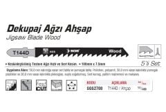 SGS DEKUPAJ TESTERE BIÇAĞI T144D