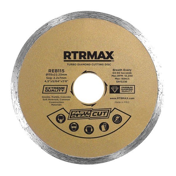 RTRMAX SOKETLİ ELMAS TESTERE 180MM REB180